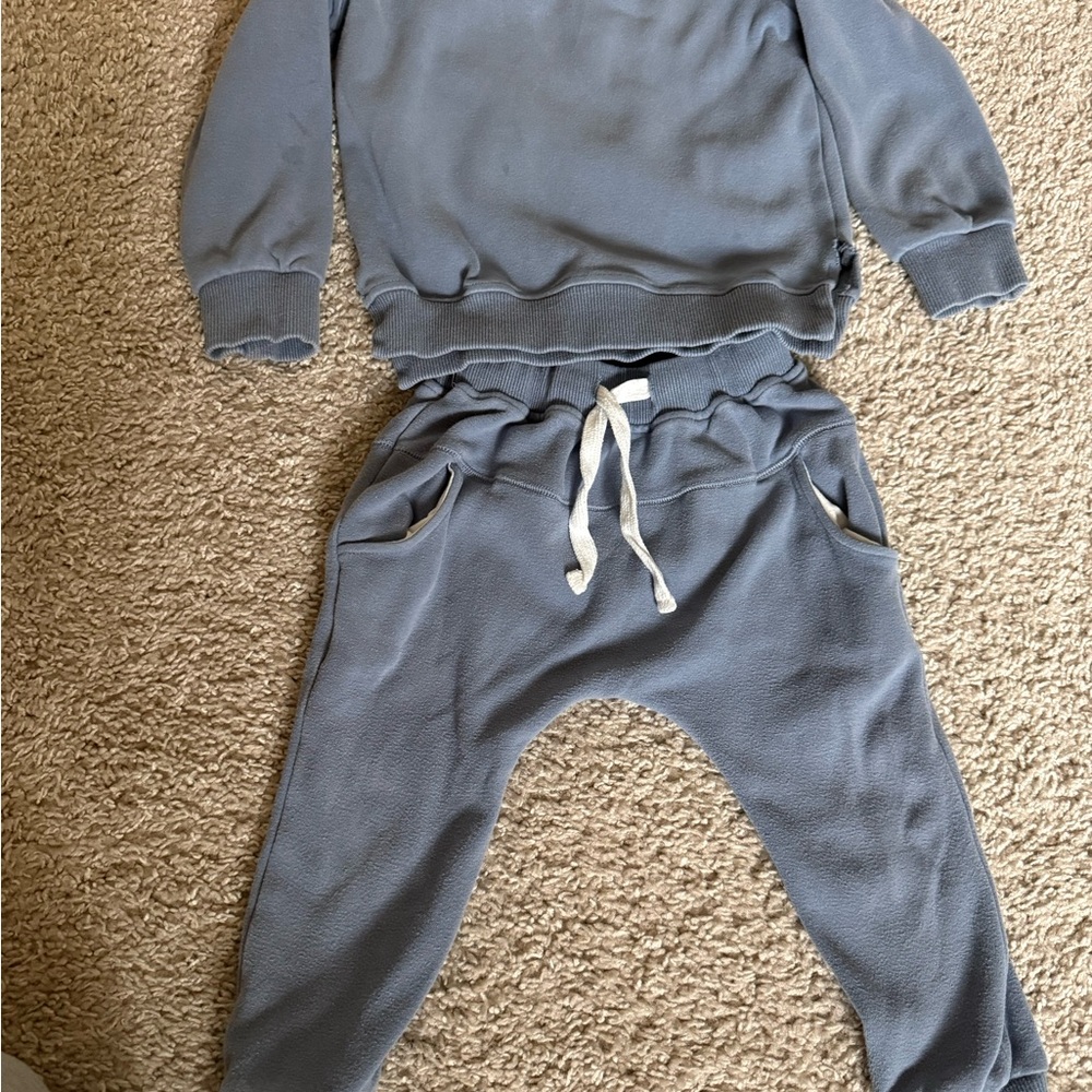 Little Bipsy Slate Blue Kids Sweatshirt & Jogger Set